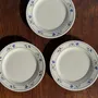 Everyday plates - Set of 3 small dessert plates with blue flower border Pas de Mar - OFFICE OBJETS