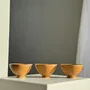 Tasses et mugs - Lot de 3 mini coupelles vintage sur pieds grès sur piédouche H9 D10 - OFFICE OBJETS