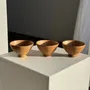 Tasses et mugs - Lot de 3 mini coupelles vintage sur pieds grès sur piédouche H9 D10 - OFFICE OBJETS