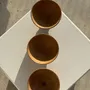 Tasses et mugs - Lot de 3 mini coupelles vintage sur pieds grès sur piédouche H9 D10 - OFFICE OBJETS
