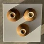Tasses et mugs - Lot de 3 mini coupelles vintage sur pieds grès sur piédouche H9 D10 - OFFICE OBJETS