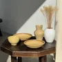 Assiettes au quotidien - Lot de 2 assiettes creuses en grès liseré brun et marron D21,5 - OFFICE OBJETS