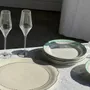 Plats et saladiers - Grand plat à tarte en faïence de Gien Quimper liseré doré D35 - OFFICE OBJETS