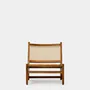 Armchairs - Lazy armchair in teak and natural cane - DESIGN TRIP