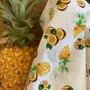 Tissus - Tissu Coton Oeko Tex - L'Ananas et Le Fruit de La Passion - POP ET SES FRÈRES