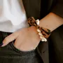 Bracelets - Bracelet GAGA - Only Beige & Maxi Noeud Léopard - GAGARÇONS