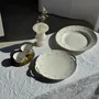Formal plates - Circular dish model Nico gold Digoin Sarreguemines D30.5 - OFFICE OBJETS