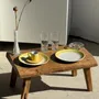 Everyday plates - Set of 2 large plates with yellow border, brand 12 - OFFICE OBJETS