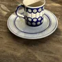 Mugs - Blue glazed stoneware mug from Bolesławiec H9.5 D11 - OFFICE OBJETS