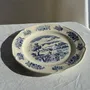 Formal plates - Antique earthenware plate decorated with a blue landscape D24.5 - OFFICE OBJETS
