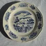 Formal plates - Antique earthenware plate decorated with a blue landscape D24.5 - OFFICE OBJETS