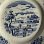 Formal plates - Antique earthenware plate decorated with a blue landscape D24.5 - OFFICE OBJETS