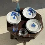 Assiettes au quotidien - Assiette décorative à motif de fleurs bleues D25 - OFFICE OBJETS