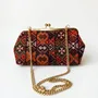 Sacs et cabas - Sac à fermoir clip brodé baloutche ambre et terracotta - DASTHAA