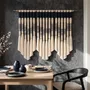 Autres décorations murales - Indigo Wave : installation murale asymétrique moderne en macramé faite - SARMAL DESIGN