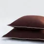 Fabric cushions - NO-MAD Prakrit Cushion Cover in Cotton Jute with Embroidery - NO-MAD