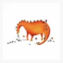 Affiches - Affiche Dino Orange - POP ET SES FRÈRES