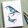 Papeterie - Carnet de Notes - Les Baleines Océan - POP ET SES FRÈRES
