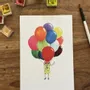 Carterie - Carte Postale - Fillette Aux Ballons - POP ET SES FRÈRES