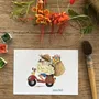 Card shop - Xmas postcard - Père Noël À Scooter - POP ET SES FRÈRES