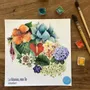 Papeterie - Sticker - L' Île Aux Fleurs Sur Fond Blanc - POP ET SES FRÈRES