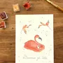 Carterie - Carte Postale Bebe - Famille Flamants Rose - POP ET SES FRÈRES