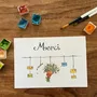Carterie - Carte Postale Merci Avec Un Bouquet - POP ET SES FRÈRES