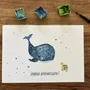 Carterie - Carte Postale Anniversaire - Baleine et Tortue - POP ET SES FRÈRES