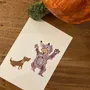 Card shop - Halloween Postcard - Loup Violet - POP ET SES FRÈRES