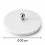 Plats et saladiers - Plateau de service rond en marbre avec bouton en inox - KALU CREATIONS