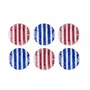 Parfums pour soi et eaux de toilette - PETITES ASSIETTES RAYURES ROUGE & BLEU - Set de 6 - 16CM - CASA AMALFI