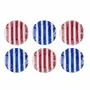 Parfums pour soi et eaux de toilette - ASSIETTES PLATES RAYURES ROUGE & BLEU - Set de 6 - CASA AMALFI