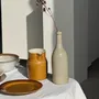 Carafes - Stoneware Kilt yellow ceramic carafe 1 liter H17 - OFFICE OBJETS