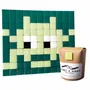 Stained glass decoration - Decorative adhesive glass mosaic invader #04 - PIXELBOX