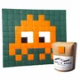 Stained glass decoration - Decorative adhesive glass mosaic invader #06 - PIXELBOX