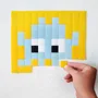 Stained glass decoration - Decorative adhesive glass mosaic invader #09 - PIXELBOX