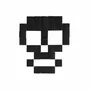 Stained glass decoration - Decorative adhesive glass mosaic skull #01 - PIXELBOX