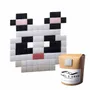 Stained glass decoration - Decorative adhesive glass mosaic panda #01 - PIXELBOX