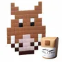 Stained glass decoration - Decorative adhesive glass mosaic warthog #01 - PIXELBOX