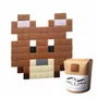 Stained glass decoration - Decorative adhesive glass mosaic teddy bear #01 - PIXELBOX