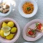 Platter and bowls - Asolo stoneware - ZAFFERANO