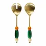 Flatware - Set of 2 steel salad servers with resin handle - WD LIFESTYLE