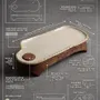 Platter and bowls - Handcrafted Ceramic Rectangular Serving Tray with Wooden Base - DASTHAA
