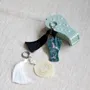 Bags and totes - keychains _ mother of pearl_ celadon vase / moon jar - HONGD.MADE