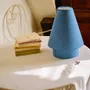 Objets de décoration - Lampe SIMONE - Vichy bleu et blanc - STUDIO AL OESTÉ