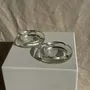 Objets de décoration - Lot de 2 cendriers vintage en verre épais porte-cigarettes D11,5 H2,5 - OFFICE OBJETS