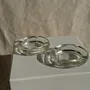 Objets de décoration - Lot de 2 cendriers vintage en verre épais porte-cigarettes D11,5 H2,5 - OFFICE OBJETS