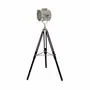 Floor lamps - Chrome steel and black steel floor lamp - ANGEL CERDÁ