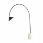 Floor lamps - Black steel floor lamp with porcelain marble base - ANGEL CERDÁ