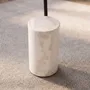 Floor lamps - Black steel floor lamp with porcelain marble base - ANGEL CERDÁ